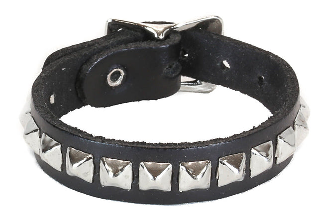 BC176 1 ROW 1/4" MINI PYRAMID BUCKLE BRACELET