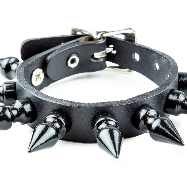 BC182 BUCKLE BRACELET WITH 1" SPIKES