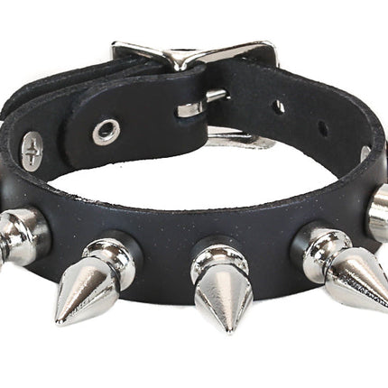 BC182 BUCKLE BRACELET WITH 1" SPIKES