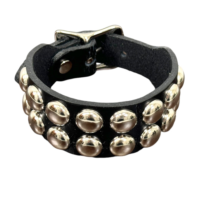 BC189  BUCKLE BRACELET WITH TWO  ROW STUDS
