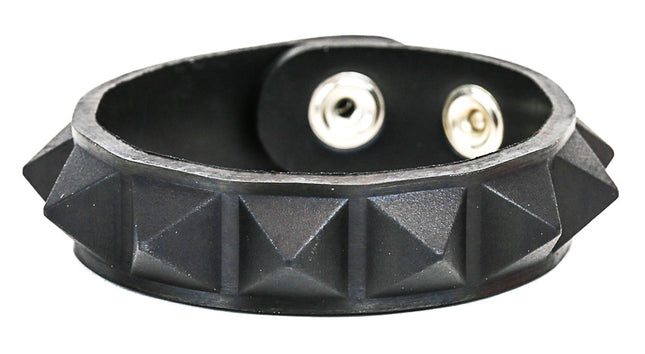 BC194RUB ASSORTED RUBBER SINGLE ROW 1/2" PYRAMID BRACELET