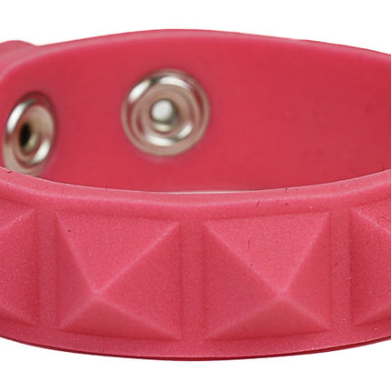 BC194RUB ASSORTED RUBBER SINGLE ROW 1/2" PYRAMID BRACELET