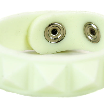 BC194RUB ASSORTED RUBBER SINGLE ROW 1/2" PYRAMID BRACELET