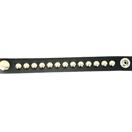 BC195 ROUND  STUDDED 3/4" WIDE SNAP BRACELET