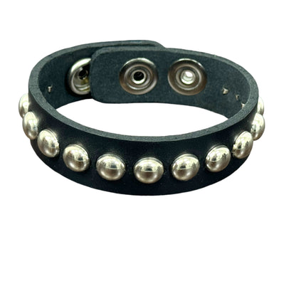 BC195 ROUND  STUDDED 3/4" WIDE SNAP BRACELET