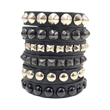 BC199 MINI STUDDED 1/2" WIDE SKINNY BRACELET