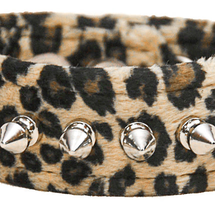 BC203LEO  LEOPARD SPIKE CUFF BRACELET