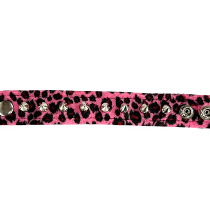 BC203LEO  LEOPARD SPIKE CUFF BRACELET