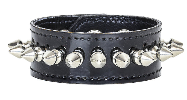 BC203P PATENT 1/2" SPIKE BRACELET 1" WIDE