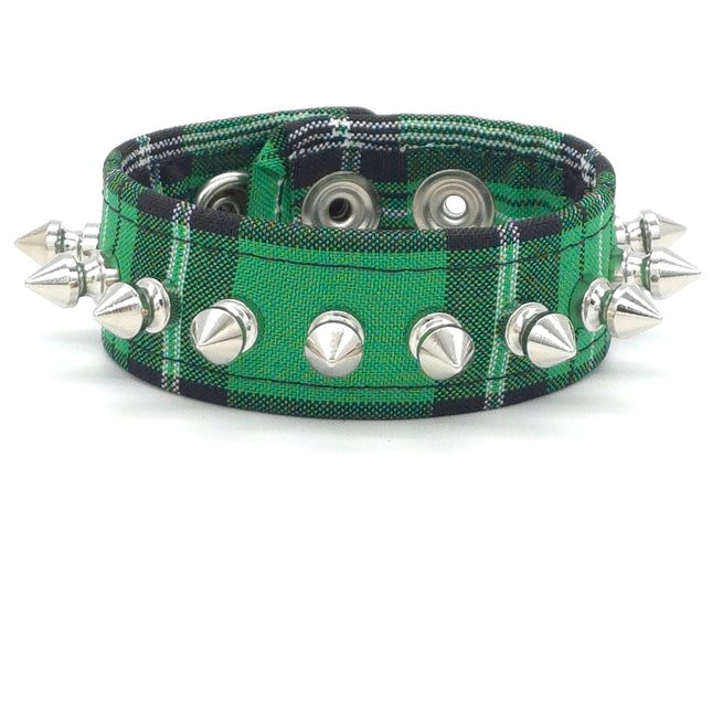 BC203PD PLAID SPIKE  BRACELET
