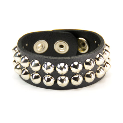 BC204 2 ROW MINI CONICAL STUDDED BRACELET