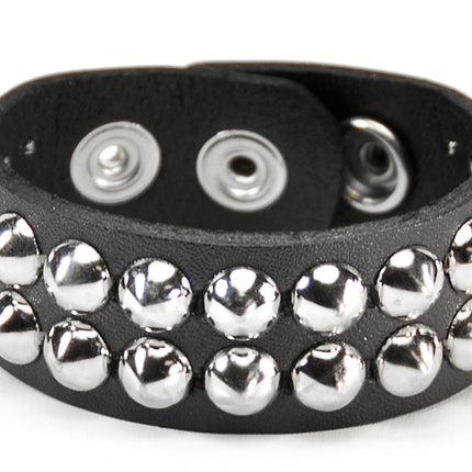 BC204 2 ROW MINI CONICAL STUDDED BRACELET