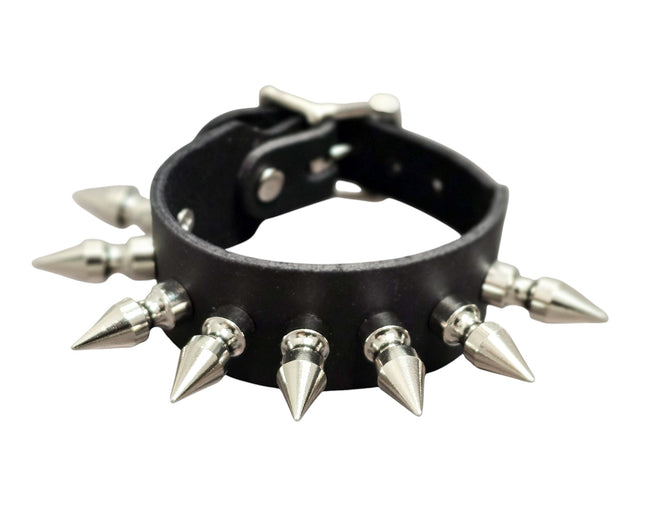 BC207-SPK-M    1" SPIKE LEATHER BRACELET