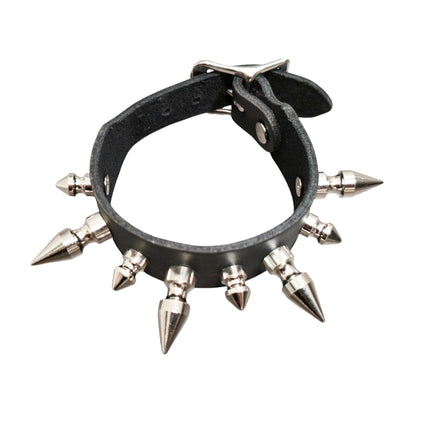 BC210 1/2" & 1" SPIKE LEATHER BRACELET