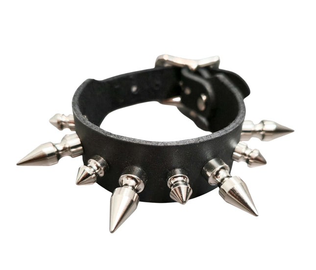 BC210 1/2" & 1" SPIKE LEATHER BRACELET