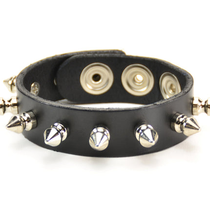 BC217  SPIKE LEATHER BRACELET