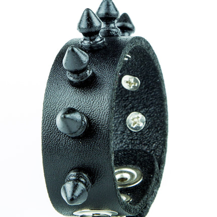 BC217  SPIKE LEATHER BRACELET