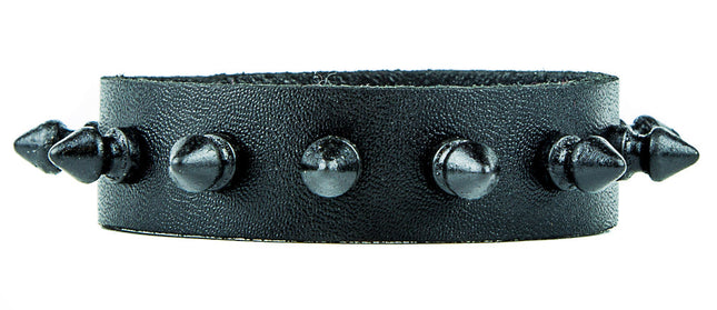 BC217  SPIKE LEATHER BRACELET