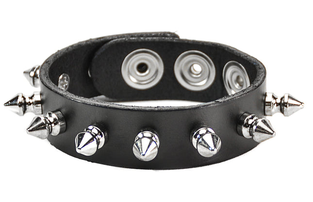 BC217  SPIKE LEATHER BRACELET