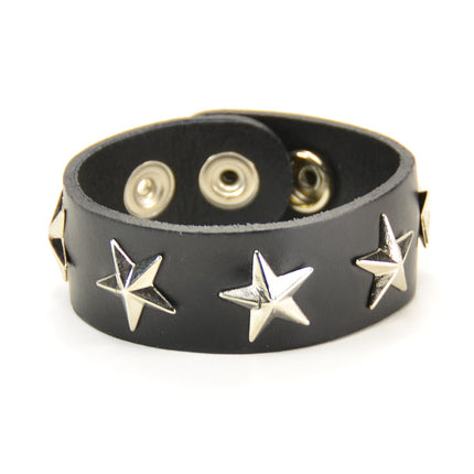 BC237 STAR LEATHER BRACELET