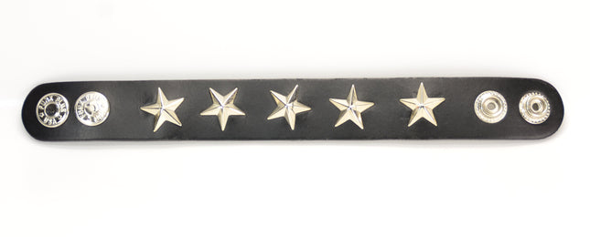 BC237 STAR LEATHER BRACELET