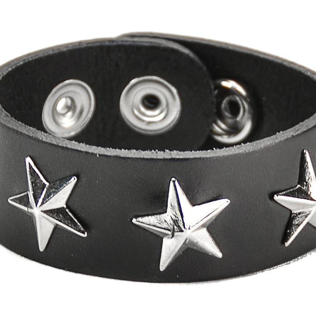 BC237 STAR LEATHER BRACELET