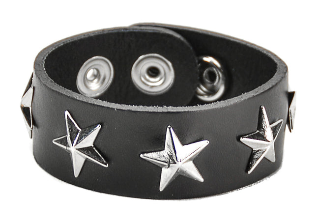 BC237 STAR LEATHER BRACELET