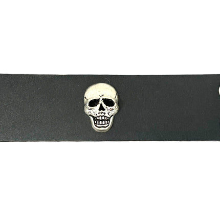 BC244  SKULL HEAD BRACELET 2" WIDE