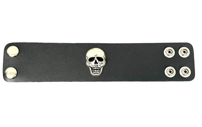 BC244  SKULL HEAD BRACELET 2" WIDE