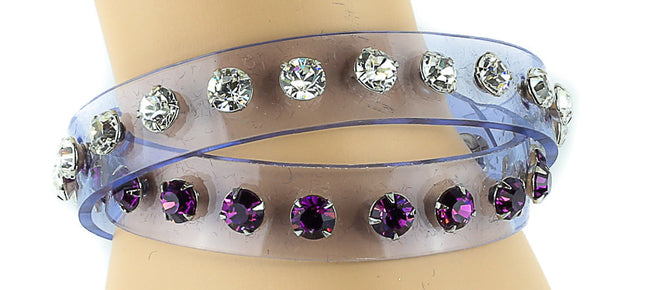 BC247CLR  CLEAR RHINESTONE BRACELET