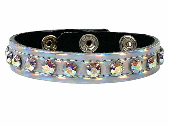 BC247RN-SIL RAINBOW RHINESTONE BRACELET