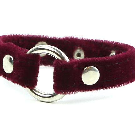 BC257VEL ASSORTED VELVET, 1/2" BRACELET WITH 3/4" RING