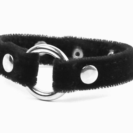 BC257VEL ASSORTED VELVET, 1/2" BRACELET WITH 3/4" RING