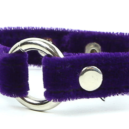 BC257VEL ASSORTED VELVET, 1/2" BRACELET WITH 3/4" RING