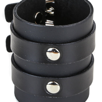 BC294 2 BUCKLE CUFF BRACELET