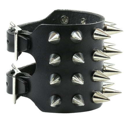 BC298 SPIKE LEATHER BRACELET