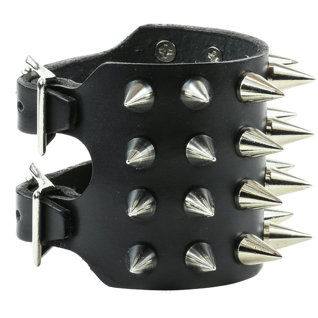 BC298 SPIKE LEATHER BRACELET