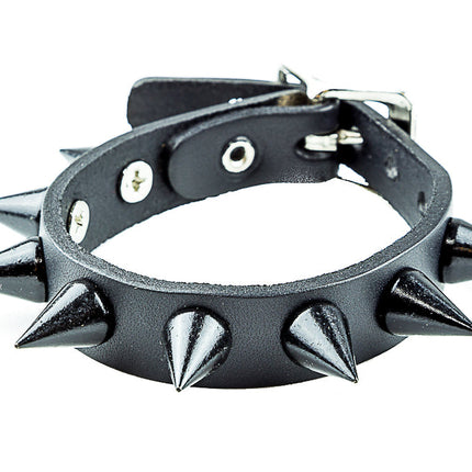 BC317 1 ROW SMALL CONE SPIKE BUCKLE BRACELET