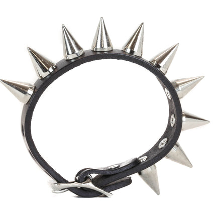 BC317 1 ROW SMALL CONE SPIKE BUCKLE BRACELET