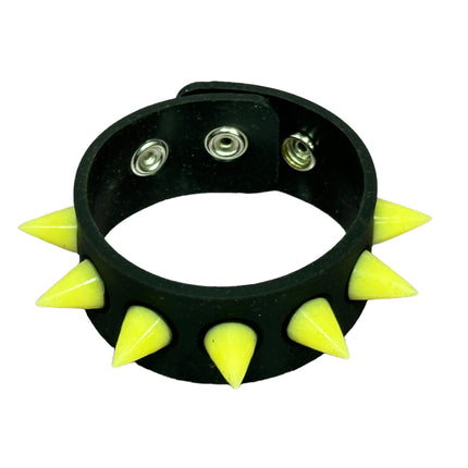 BC325RUB SPIKE  SILICONE GLOW IN DARK BRACELET