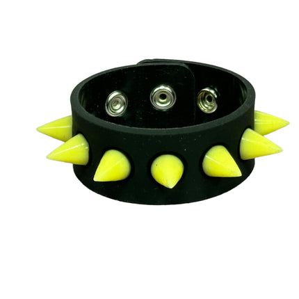 BC325RUB SPIKE  SILICONE GLOW IN DARK BRACELET