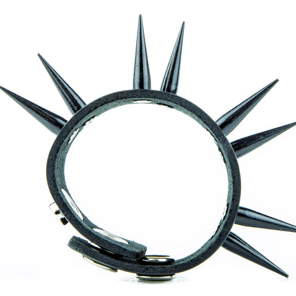 BC353 BRACELET WITH 2 ROW SLIM AND TALL SPIKES