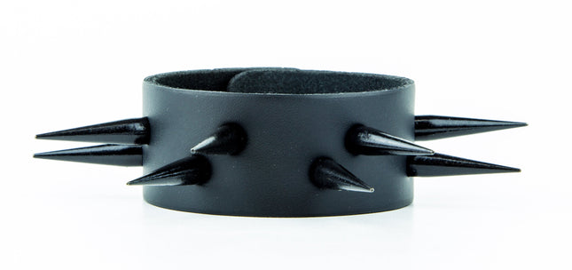 BC353 BRACELET WITH 2 ROW SLIM AND TALL SPIKES
