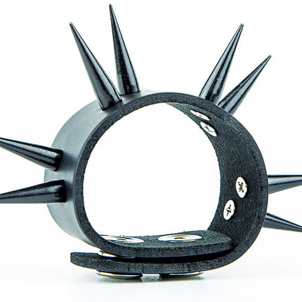 BC353 BRACELET WITH 2 ROW SLIM AND TALL SPIKES