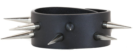 BC353 BRACELET WITH 2 ROW SLIM AND TALL SPIKES