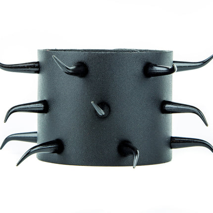 BC366 3 ROW HORN SHAPE SPIKE BRACELET
