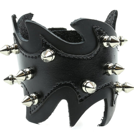 BC375 FLAME LEATHER BRACELET