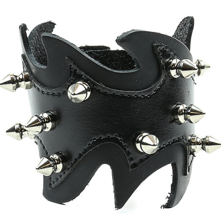 BC375 FLAME LEATHER BRACELET