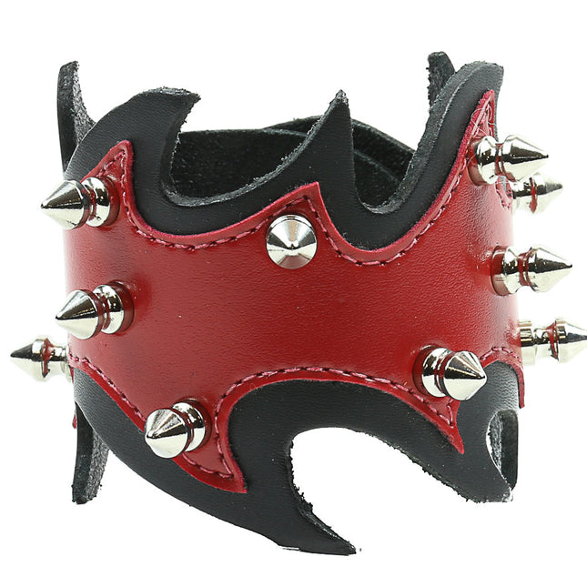 BC375 FLAME LEATHER BRACELET