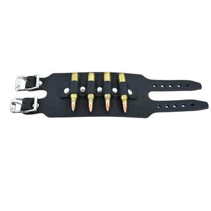 BC411  BULLET BRACELET  DOUBLE BUCKE CUFF